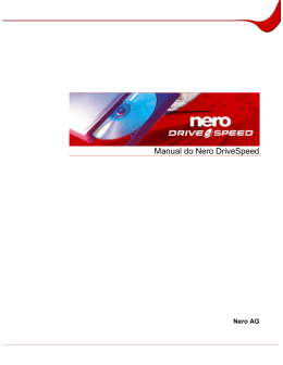 Manual do Nero DriveSpeed