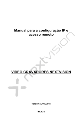 Manual para a configuração IP e acesso remoto VIDEO
