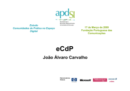 eCdP Comunidades de Prática no Espaço Digital