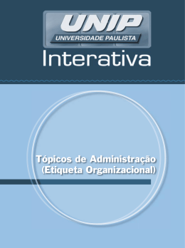 Tópicos de Administração (Etiqueta Organizacional)