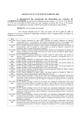 resolução camex nº 32, de 30/10/2006