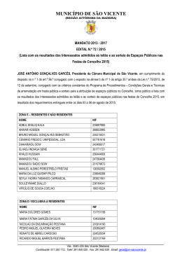 Edital Informativo nº72 - Município de São Vicente