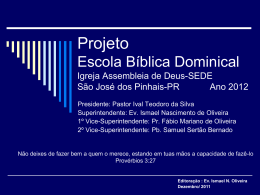 Projeto EBD - AD São José dos Pinhais