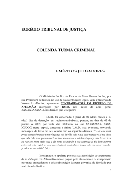 EGRÉGIO TRIBUNAL DE JUSTIÇA COLENDA TURMA CRIMINAL