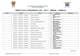 direito civil e processual civil - 2014/1 - Pós-Graduação