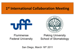 UFF & PKUSS 1st International Collaboration Meeting report