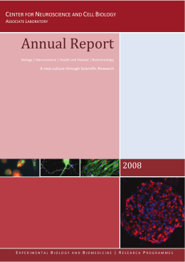 Annual Report of Activities CNC 2008