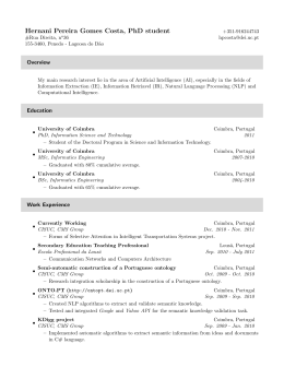 A small CV in English