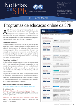 Programas de educação online da SPE