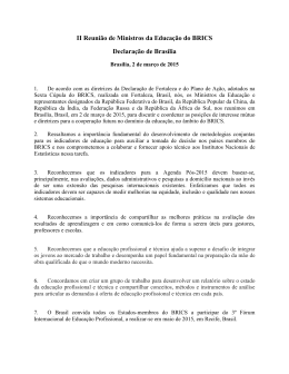 Carta de Brasília - Ministério da Educação