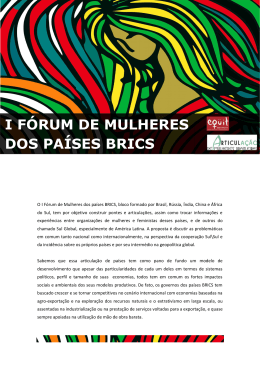 I FÓRUM DE MULHERES DOS PAÍSES BRICS