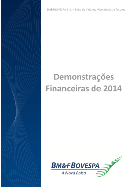 Demonstrações Financeiras de 2014 - BM&FBOVESPA