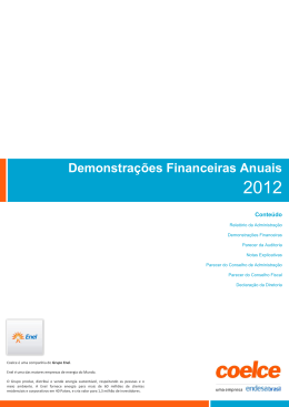 Relatório da Administração e Demonstrações Financeiras