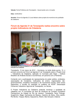 Fórum da Agenda 21 de Teresópolis realiza encontro sobre projeto