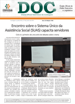 Encontro sobre o Sistema Único da Assistência Social (SUAS