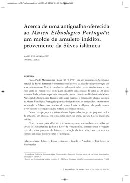Acerca de uma antigualha oferecida ao Museu Ethnologico Português