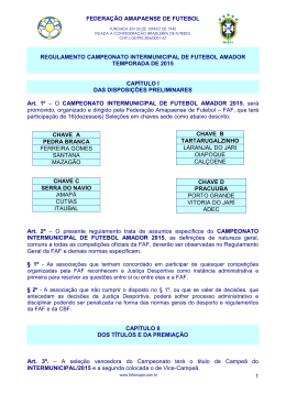 Regulamento - Federação Amapaense de Futebol
