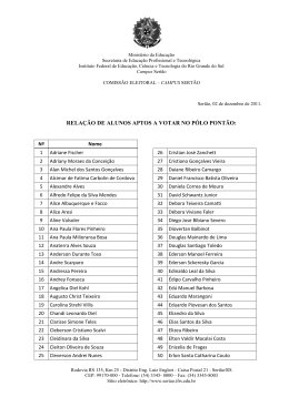 Lista de alunos votantes do Pólo Pontão