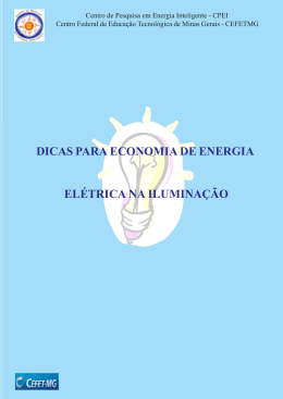 DICAS PARA ECONOMIA DE ENERGIA ELÉTRICA NA ILUMINAÇÃO