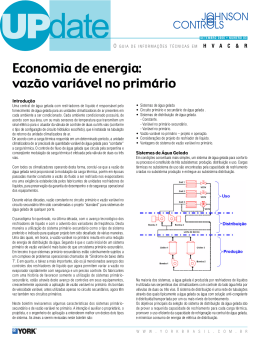 Economia de energia: vazão variável no primário