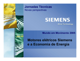 Motores elétricos Siemens e a Economia de Energia