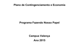 Plano de Contingenciamento e Economia Programa