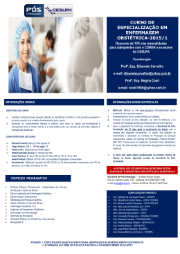 curso de especialização em enfermagem obstétrica-2015/1