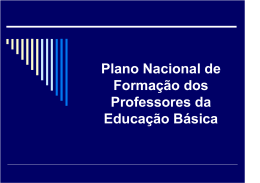 Plano Nacional de Formação dos Professores da Educação Básica