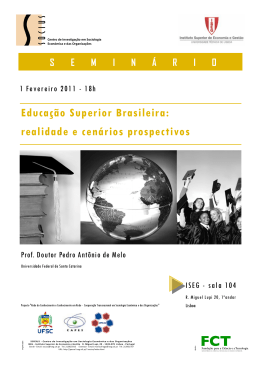 Educação Superior Brasileira: realidade e cenários
