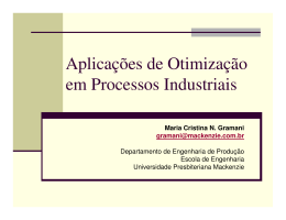 Aplicações de Otimização em Processos Industriais