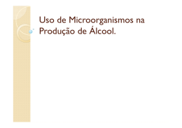 Uso de Microorganismos na Produção de Álcool
