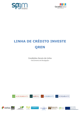 Condições Gerais da Linha de Crédito Investe QREN