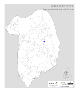 Mapa Toponímico Freguesia de Oliveira do Douro