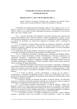 Resolução nº 1, de 17 de junho de 2004
