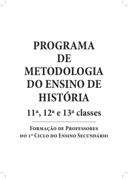 PROGRAMA DE METODOLOGIA DO ENSINO DE HISTÓRIA