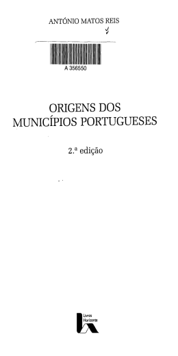 ORIGENS DOS MUNICÍPIOS PORTUGUESES