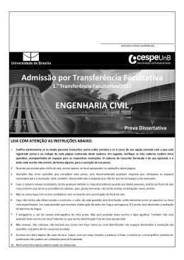 Prova dissertativa - Engenharia Civil
