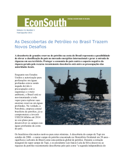 As Descobertas de Petróleo no Brasil Trazem Novos Desafios
