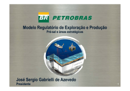 Modelo Regulatório de Exploração e Produção José Sergio