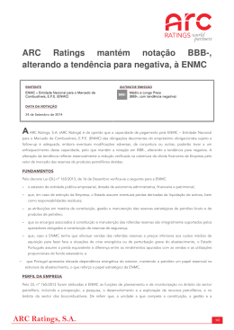Relatório da ARC Ratings para a ENMC