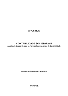 APOSTILA CONTABILIDADE SOCIETÁRIA II