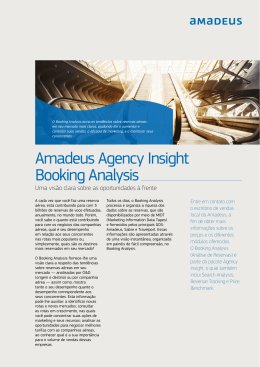 Amadeus Agency Insight Booking Analysis