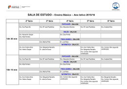 SALA DE ESTUDO – Ensino Básico – Ano letivo 2015/16