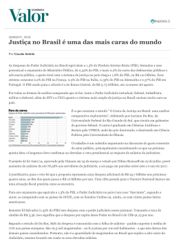 Justiça no Brasil é uma das mais caras do mundo