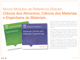 Novos Módulos de Referência Elsevier: Ciência dos Alimentos