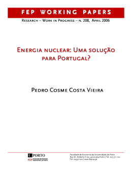 Energia nuclear: Uma solução para Portugal? - FEP