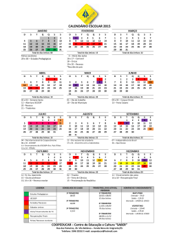 calendário escolar 2015 - COOPEDUCAR