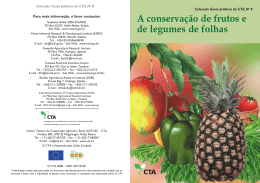 A conservação de frutos e de legumes de folhas