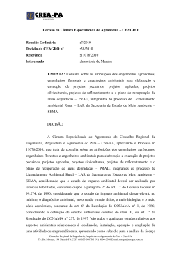 decisão nº 0038/2010-ceagro - CREA-PA