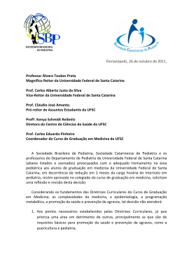 Carta ao reitor da Universidade Federal de Santa Catarina